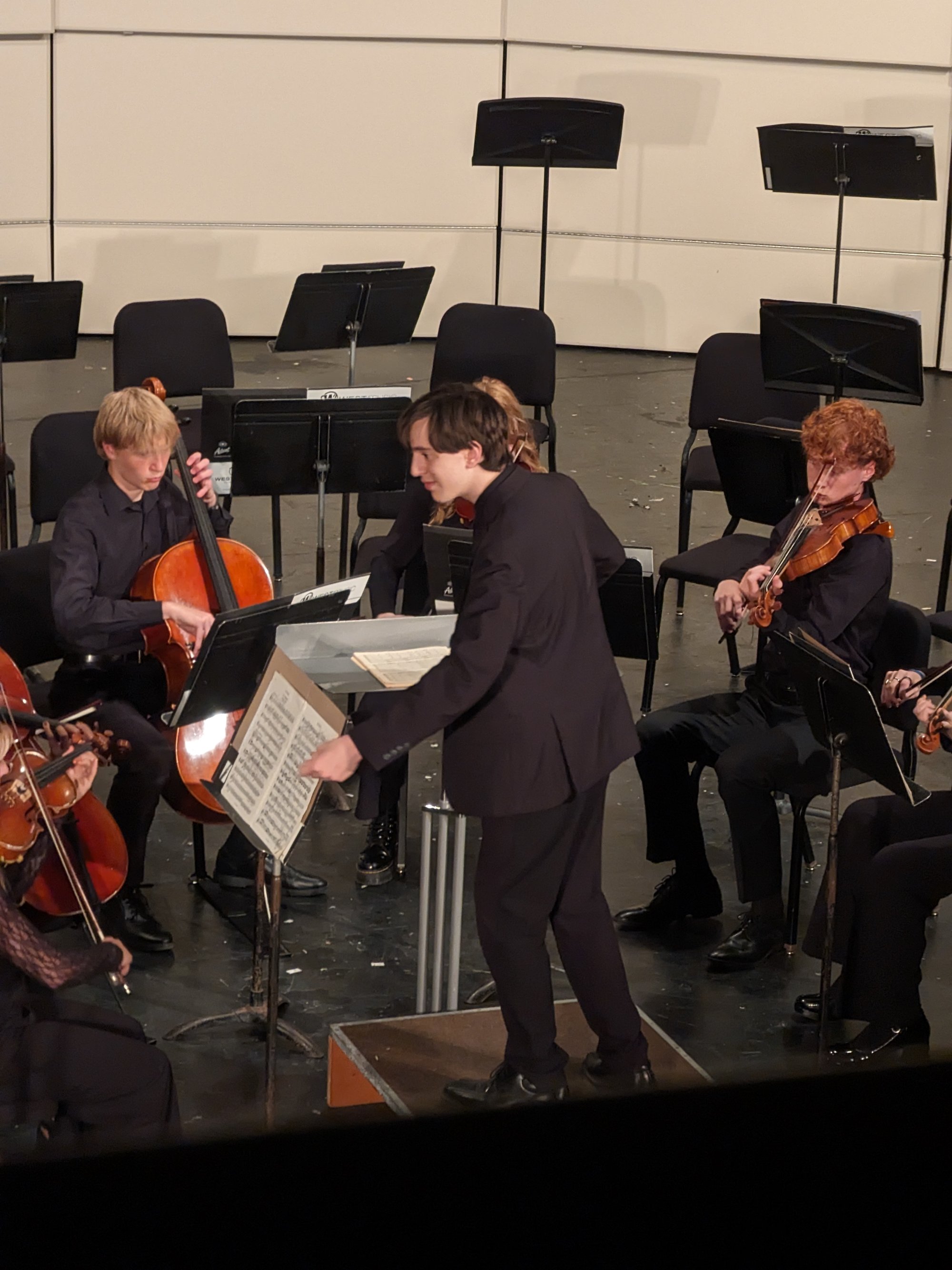 Conducting a high school chamber orchestra